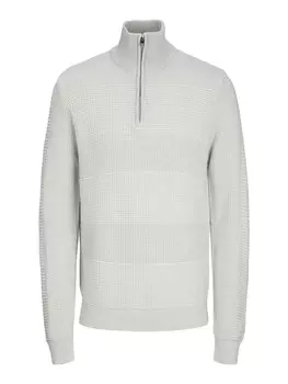 Пуловер Jack & Jones Pullover 'Hugo Zip', серый