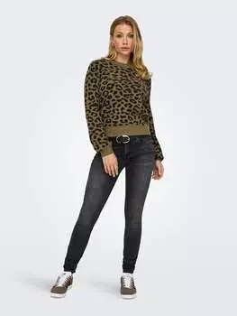 Пуловер JDY, цвет khaki/schwarz