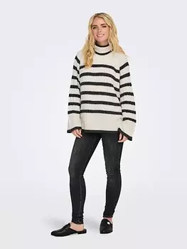 Пуловер JDY Pullover, цвет Creme/Anthrazit