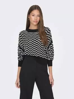 Пуловер JDY Rita, черный/белый