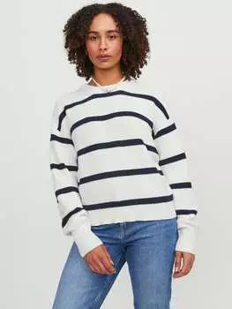 Пуловер JJXX, цвет wei/dunkelblau