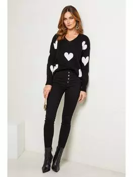 Пуловер Josfine, черный/белый