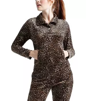 Пуловер Juicy Couture, Paneled 1/2 Placket Snap Top