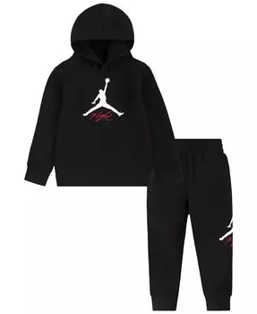Пуловер Jump Man Flight для мальчиков с капюшоном и штанами, комплект из 2 предметов Jordan, мультиколор