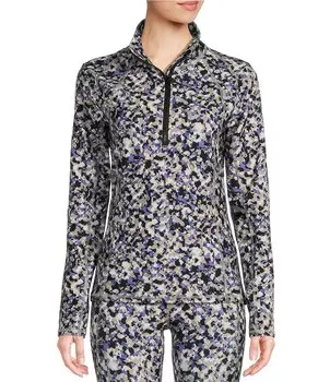 Пуловер Kinesis Knit с длинными рукавами и молнией 1/2 с воротником-стойкой и длинными рукавами, мультиколор