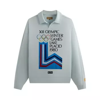 Пуловер Kith For Olympics Heritage Nelson Collared Pullover Fade, зеленый