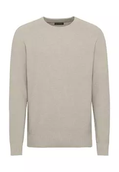 Пуловер, круглый вырез, ребристые манжеты, мужской Manguun, цвет Silver Lining