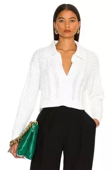 Пуловер L'Academie Miles Cable, белый