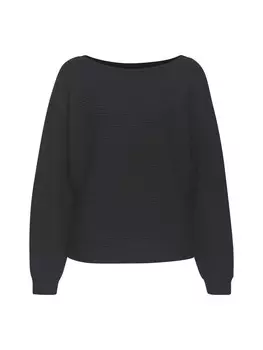 Пуловер LASCANA Rundhals, черный