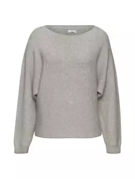 Пуловер LASCANA Rundhals, пестрый серый