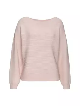 Пуловер LASCANA Rundhalspullover, цвет altrosa