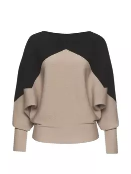 Пуловер LASCANA Strick, цвет schwarz-sand