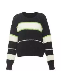 Пуловер Libbi, цвет schwarz wollweiss limette