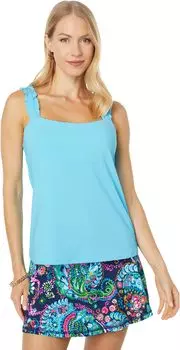 Пуловер Lilly Pulitzer Lucine Bra Tank UPF 50+, цвет Seabreeze Blue