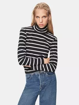 Пуловер LTB Rollkragen, черный/белый