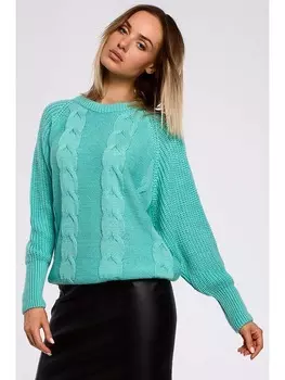 Пуловер made of emotion, бирюзовый