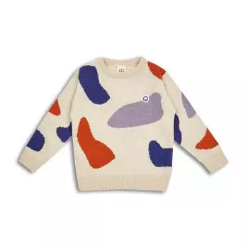 Пуловер MANITOBER Pattern Strick, цвет Orange/Beige/Navy