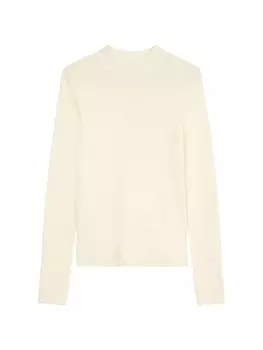 Пуловер Marc O'Polo Feinstrick-Stehkragenpullover regular, цвет creamy white