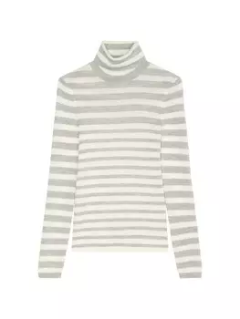 Пуловер Marc O'Polo Gestreifter Rollkragenpullover slim, цвет striped/mid stone melange