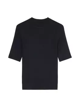 Пуловер Marc O'Polo Kurzarm-Strickpullover shaped, цвет deep night blue