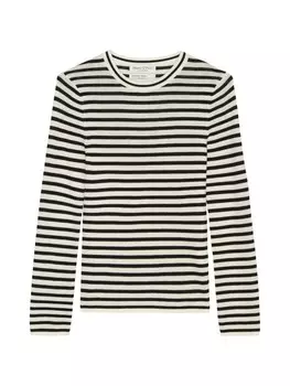 Пуловер Marc O'Polo Langarm Strick slim, цвет multi/salty white