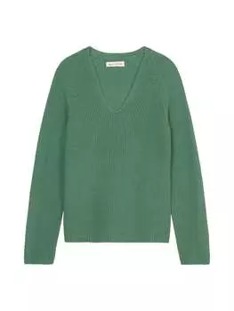 Пуловер Marc O'Polo V-Neck-Strickpullover relaxed, цвет smooth green