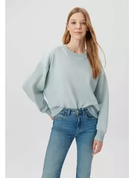 Пуловер Mavi Jeans bequemer Rundhals Langarm, синий