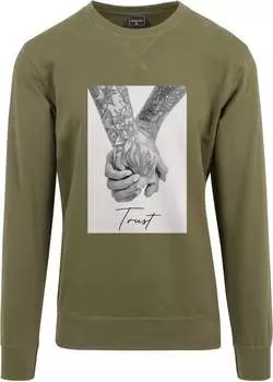 Пуловер Mister Tee Trust 2.0 Crewneck, зеленый