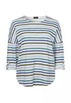 Пуловер модная рубашка с длинными рукавами и спущенными плечами Via Appia -Due-, хаки