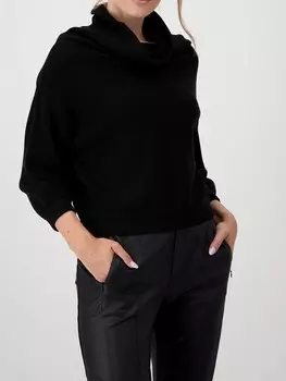 Пуловер monari Rollkragen, черный