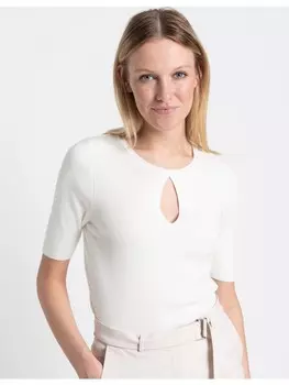 Пуловер More & More Kurzarmpullover, экрю