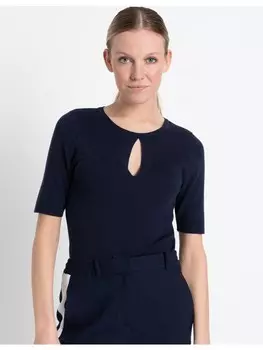 Пуловер More & More Kurzarmpullover, цвет marine