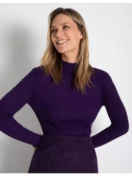 Пуловер More & More Rippstrick, фиолетовый