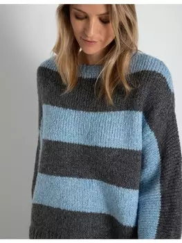 Пуловер More & More Streifen, голубой