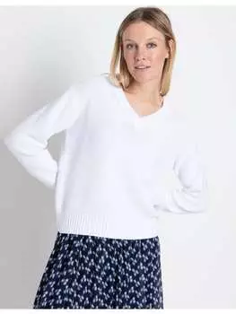 Пуловер More & More Strickpullover, белый