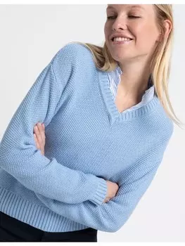 Пуловер More & More Strickpullover, синий