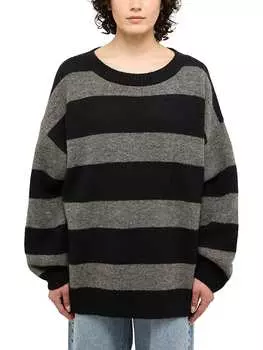 Пуловер Mustang, цвет grau/schwarz