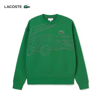 Пуловер мужской Lacoste однотонный, зеленый