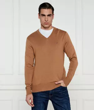 Пуловер мужской Tommy Hilfiger с добавлением кашемира, коричневый