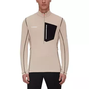 Пуловер на молнии aenergy light ml с молнией 1/2 Mammut, цвет savannah/black