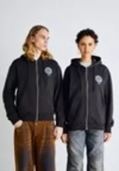 Пуловер на молнии JORREJUVINATING ZIP HOOD UNISEX Jack & Jones, черный