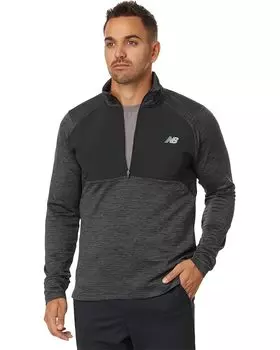 Пуловер New Balance Athletics Heat Grid 1/2 Zip, черный