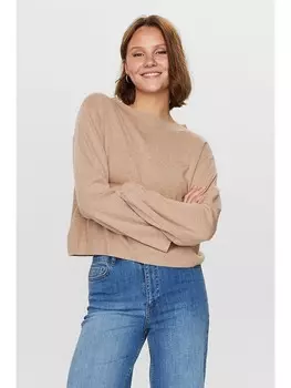 Пуловер NMPH, бежевый