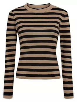 Пуловер NMPH Pullover, цвет Beige/Schwarz