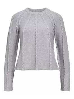Пуловер Object Pullover, цвет Light Grey Melange