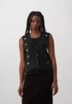 Пуловер OBJTHESS CABLE Object, черный