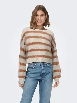 Пуловер ONLY Pullover, цвет Beige/Hellbraun