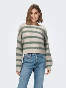 Пуловер ONLY Pullover, цвет Trkis/Grau