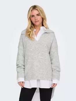 Пуловер ONLY Pullover, светло-серый