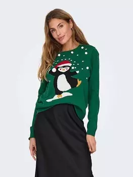 Пуловер ONLY Pullover, зеленый